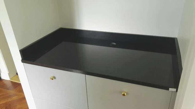 Låg kant - Nero Assoluto 20 mm polerad