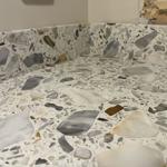 Terrazzo Calacatta - Förslöv - montering  2023-12-12
