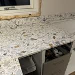 Terrazzo Calacatta - Förslöv - montering  2023-12-12