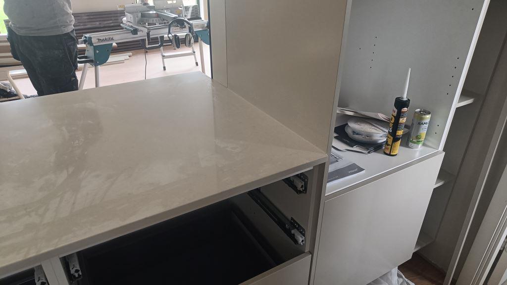 Silestone Linen Cream - Tågarp - montering  2025-08-29