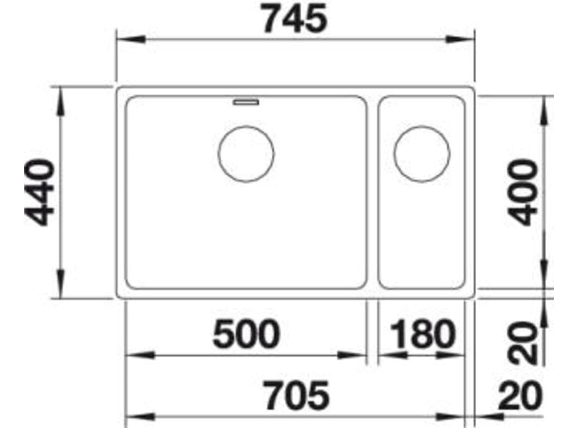 Andano 500/180 U Infino - Stor låda till vänster
