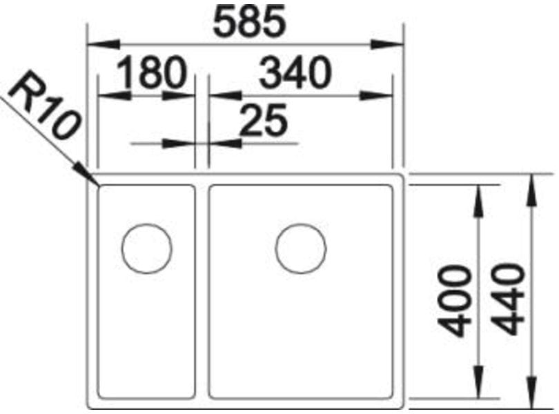 Claron 340/180 U Infino - Stor låda till höger